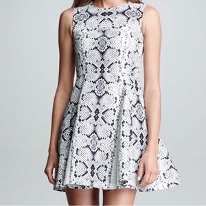Nanette Lepore Monochrome Patterned Mini Dress